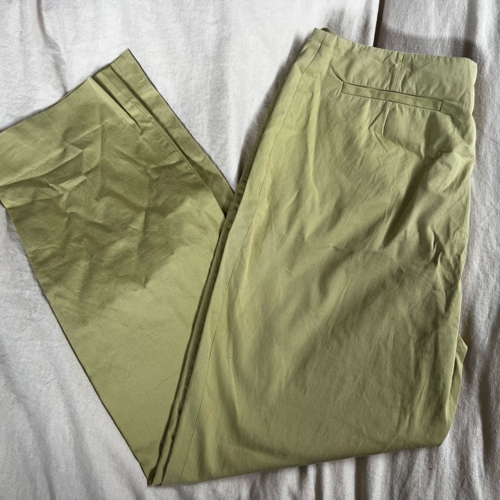 Vintage light green ankle straight pants, size small, made in France